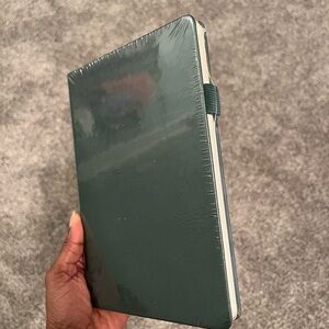 Dark Green Leather Hardcover Dotted Journal 160 Pages A5